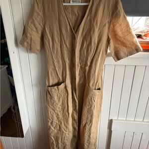 Pursuits Tan Midi Dress